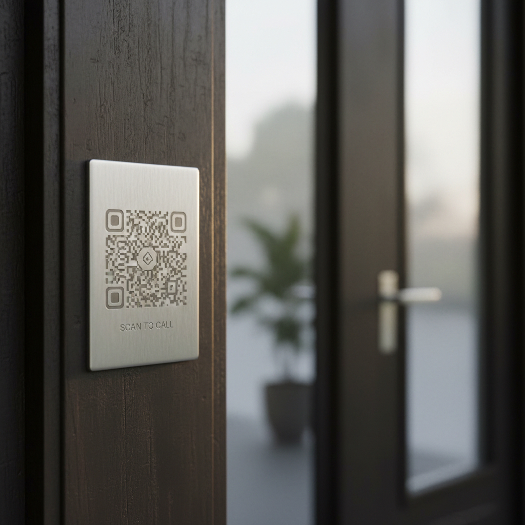 LuxDoorQr QR code label product